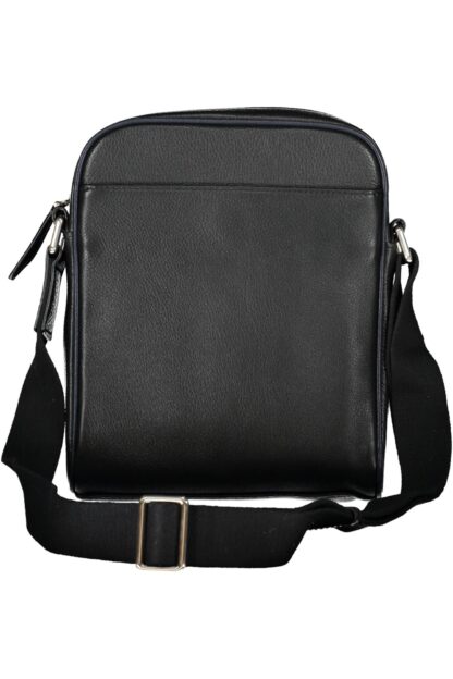 La Martina - Black Leather Men Shoulder Bag