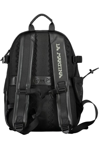 La Martina - Black Polyester Men Backpack