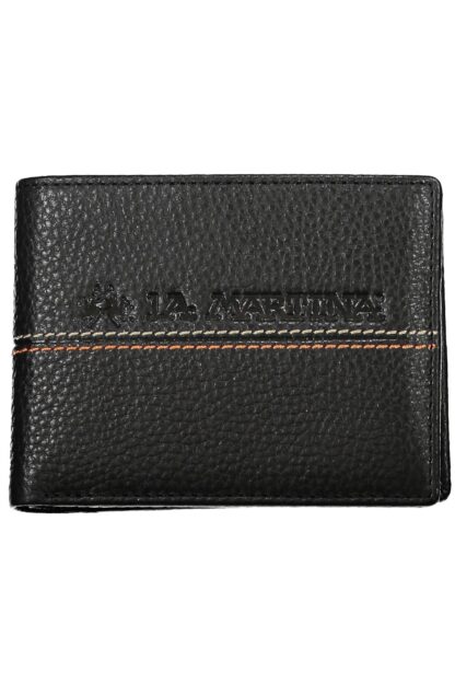 La Martina - Black Leather Men Wallet