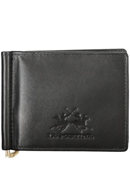 La Martina - Black Leather Men Wallet