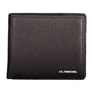 La Martina - Black Leather Men Wallet