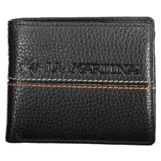 La Martina - Black Leather Men Wallet