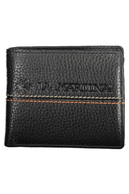 La Martina - Black Leather Men Wallet