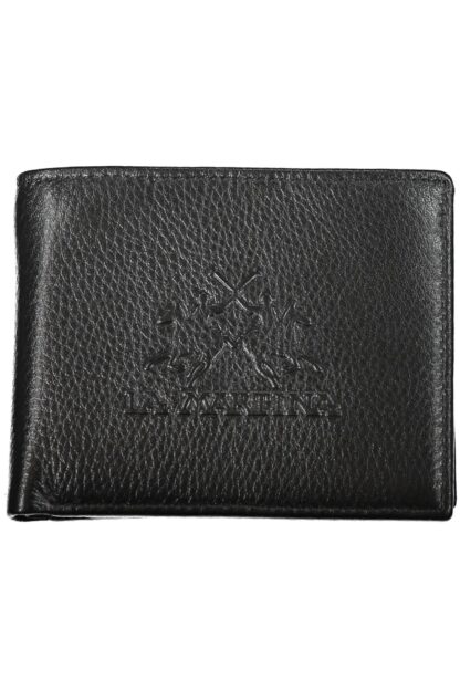 La Martina - Black Leather Men Wallet