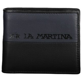 La Martina - Black Leather Men Wallet