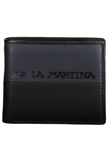 La Martina - Black Leather Men Wallet