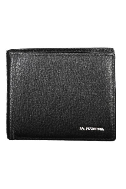 La Martina - Black Leather Men Wallet