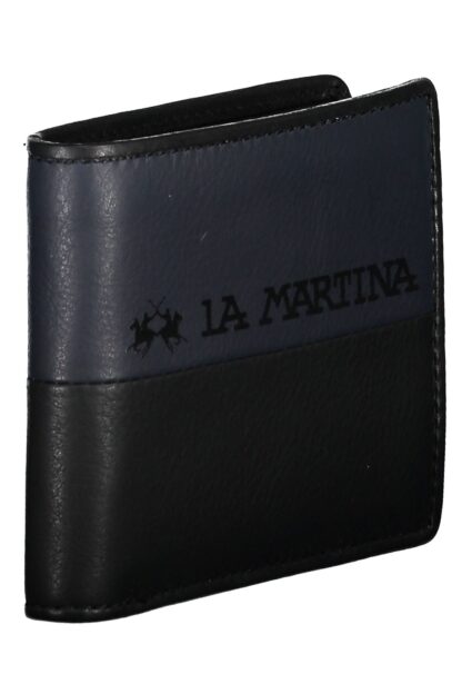 La Martina - Black Leather Men Wallet