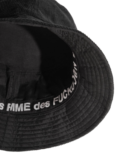 Comme Des Fuckdown - Unisex Corduroy Bucket Hat in Black