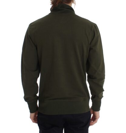 Aeronautica Militare - Elegant Half-Zip Green Sweater