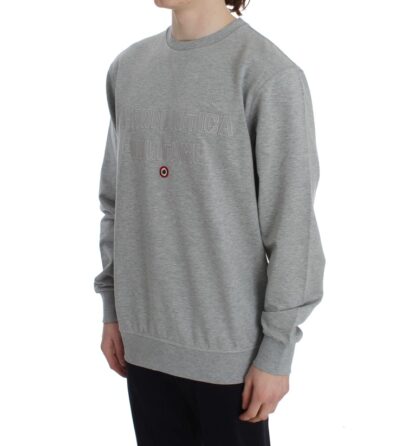 Aeronautica Militare - Elegant Light Gray Crewneck Sweater