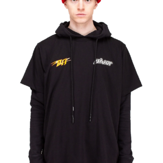 Off-White - Sleek Grey Cotton Hooded Sweatshirt