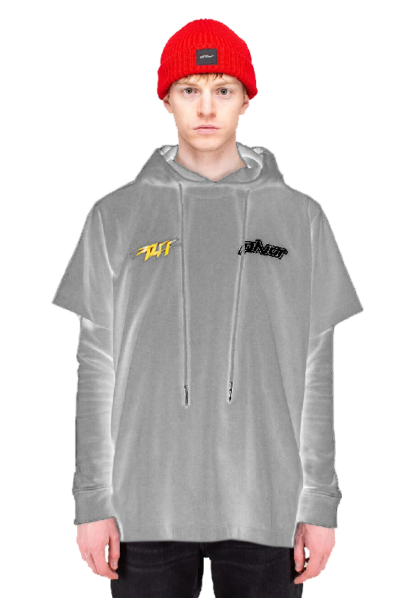 Off-White - Dual-Layer Cotton Hooded Sweatshirt in Gray