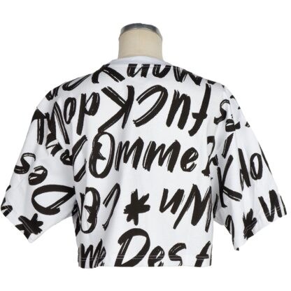 Comme Des Fuckdown - Chic Contrast Print Cotton Tee