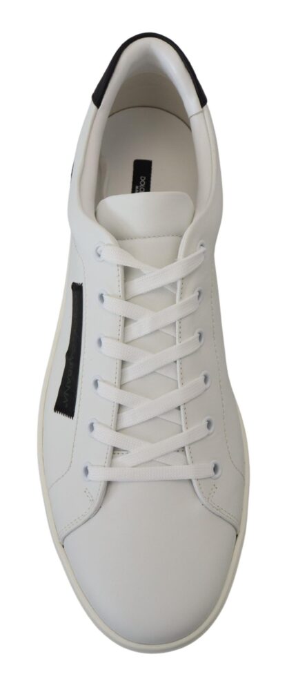 Dolce & Gabbana - Chic White Leather Low-Top Sneakers