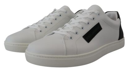 Dolce & Gabbana - Chic White Leather Low-Top Sneakers