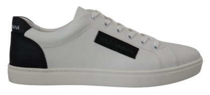 Dolce & Gabbana - Chic White Leather Low-Top Sneakers