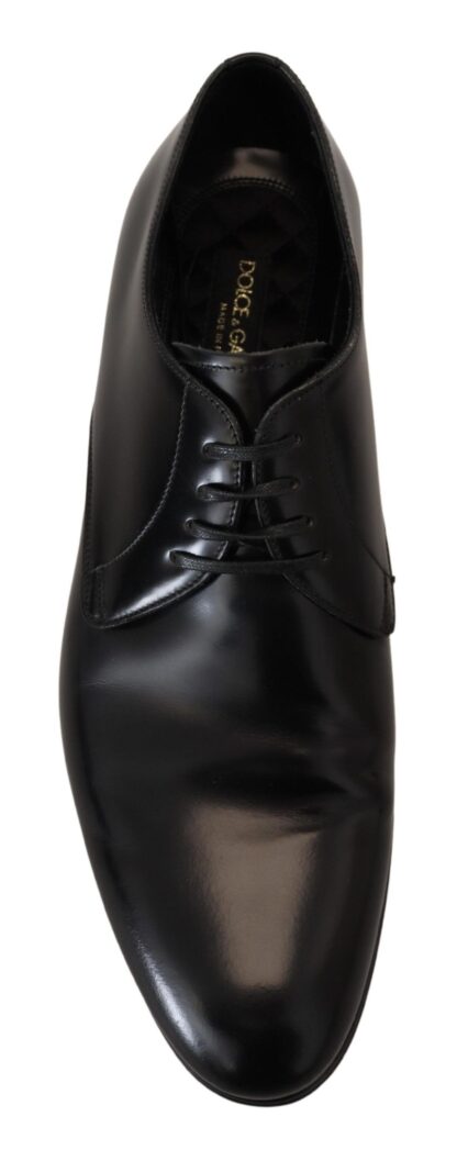 Dolce & Gabbana - Elegant Black Leather Derby Shoes