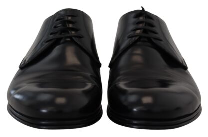 Dolce & Gabbana - Elegant Black Leather Derby Shoes