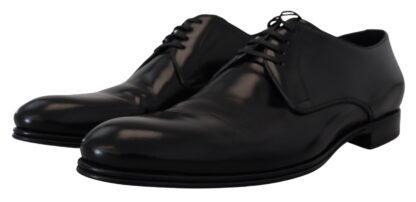 Dolce & Gabbana - Elegant Black Leather Derby Shoes