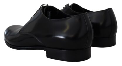 Dolce & Gabbana - Elegant Black Leather Derby Shoes