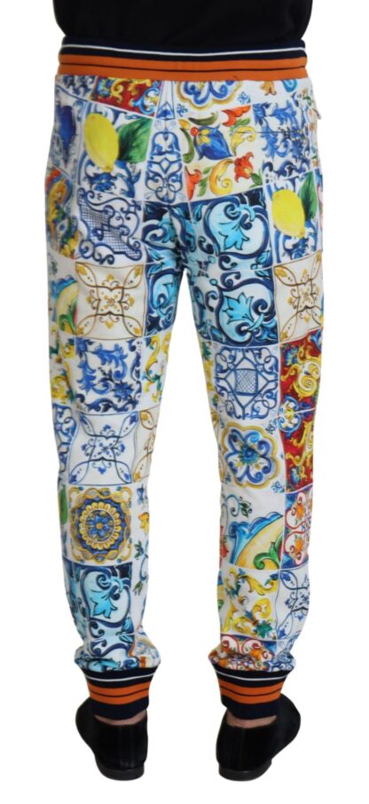 Dolce & Gabbana - Multicolored Majolica Print Gym Sweatpants