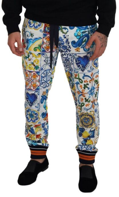 Dolce & Gabbana - Multicolored Majolica Print Gym Sweatpants