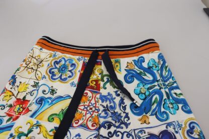 Dolce & Gabbana - Multicolored Majolica Print Gym Sweatpants