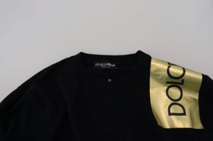 Dolce & Gabbana - Elegant Gold-Embroidered Black Wool Sweater