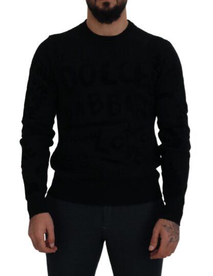 Dolce & Gabbana - Elegant Black Logo Wool Sweater