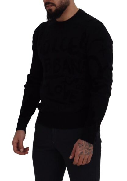 Dolce & Gabbana - Elegant Black Logo Wool Sweater