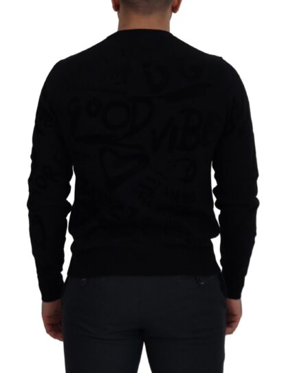 Dolce & Gabbana - Elegant Black Logo Wool Sweater