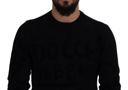 Dolce & Gabbana - Elegant Black Logo Wool Sweater