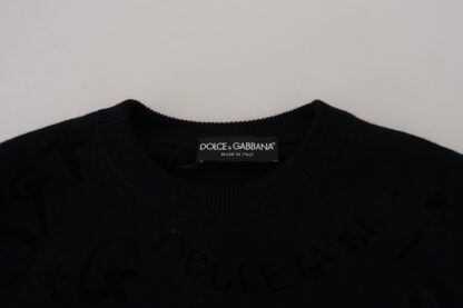 Dolce & Gabbana - Elegant Black Logo Wool Sweater