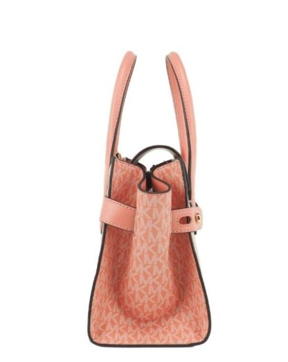 Michael Kors - Carmen Medium Sherbert Multi Signature Leather Flap Satchel Handbag