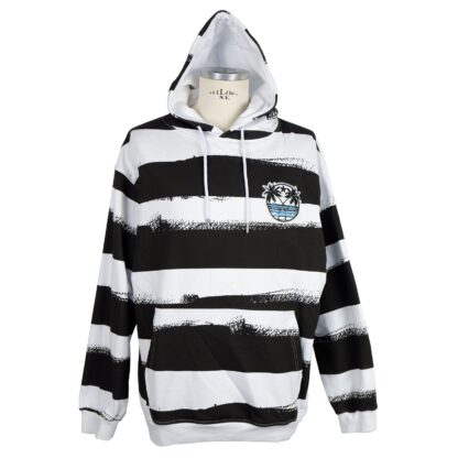 Comme Des Fuckdown - Striped Logo Patch Cotton Sweatshirt