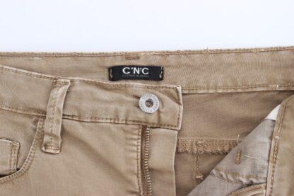 Costume National - Chic Beige Straight Leg Fashion Jeans