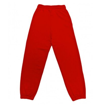 Comme Des Fuckdown - Chic Embroidered Cotton Sweatpants in Bold Red