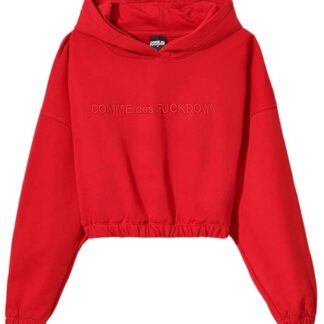 Comme Des Fuckdown - Graffiti Logo Cotton Hoodie With Drawstring