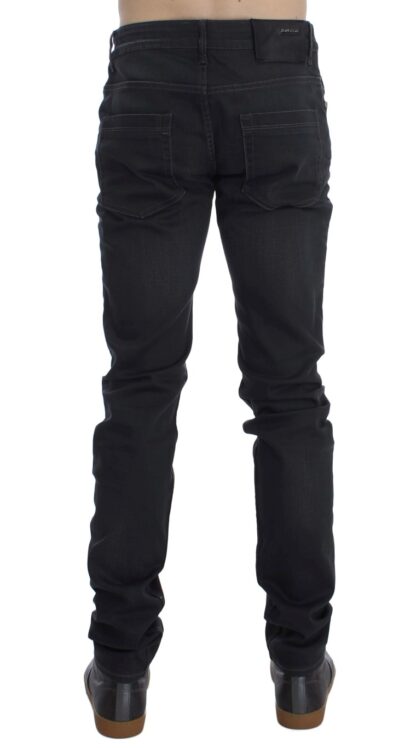 Acht - Sleek Gray Slim Fit Men's Premium Denim