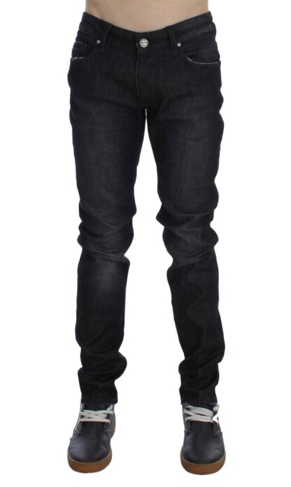 Acht - Chic Black Wash Super Slim Men's Jeans