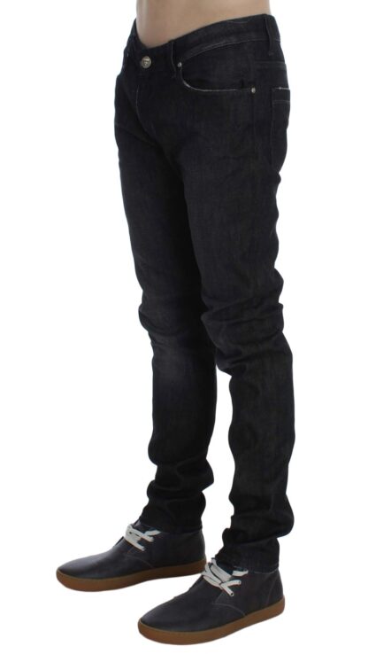 Acht - Chic Black Wash Super Slim Men's Jeans