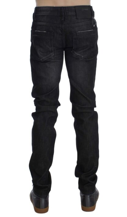 Acht - Chic Black Wash Super Slim Men's Jeans