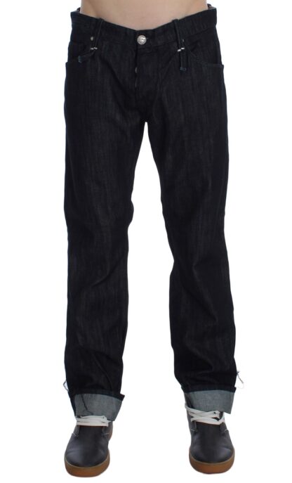 Acht - Elegant Straight Fit Blue Mens Jeans