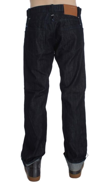 Acht - Elegant Straight Fit Blue Mens Jeans