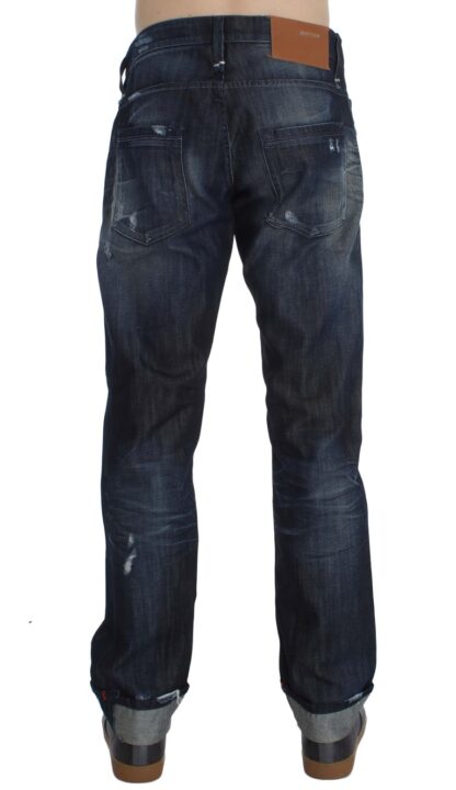 Acht - Elegant Regular Straight Fit Blue Jeans