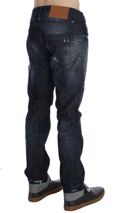 Acht - Elegant Regular Straight Fit Blue Jeans