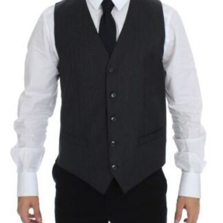 Dolce & Gabbana - Elegant Gray Wool Dress Vest