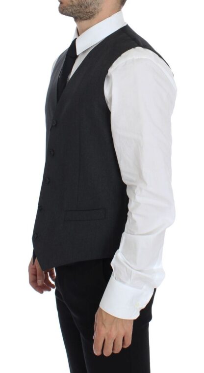 Dolce & Gabbana - Elegant Gray Wool Formal Vest