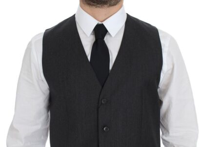 Dolce & Gabbana - Elegant Gray Wool Formal Vest